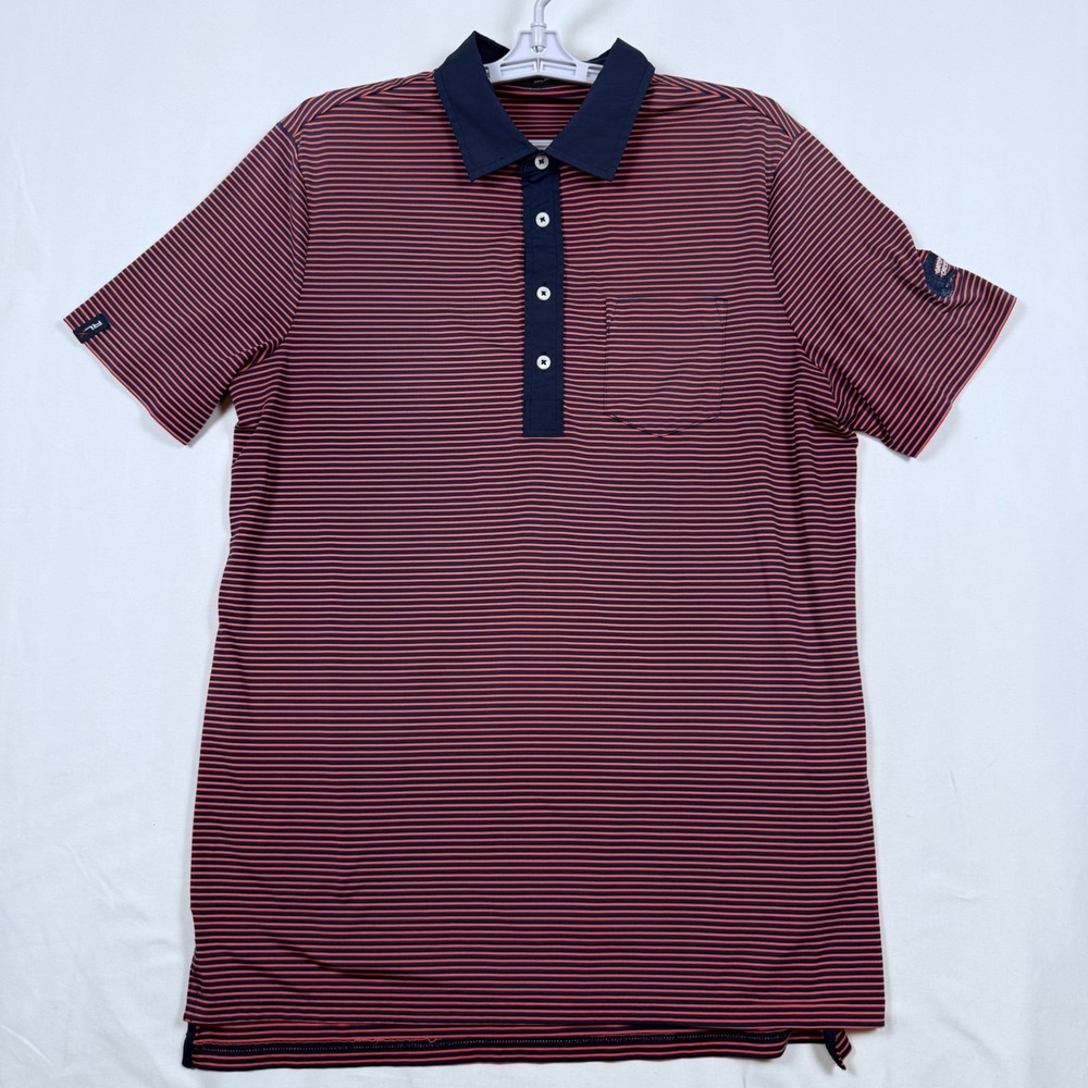RLX Ralph Lauren Mens Polo Shirt Size M Striped Gator Creek Golf